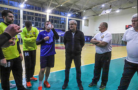 Президент федерації гандболу Одеської області Сергій Гриневецький грою задоволений