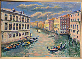 На фото Олександра Синельникова роботи з виставки