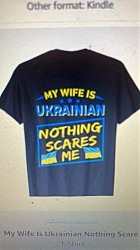 Такую майку Стив заказал себе после начала войны: «Моя жена — украинка. И это меня не пугает»