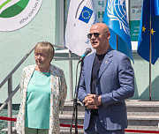 Мария Бобкова и Геннадий Труханов на открытии поликлиники