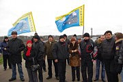 Участники митинга дальнобойщиков на трассе Киев—Одесса