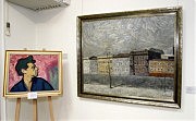 А. Межберг «Городской пейзаж» и А. Ацманчук «Портрет художника Фрейдина»