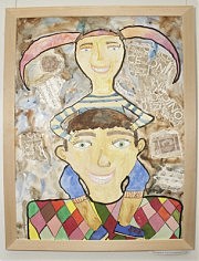 «Автопортрет с папой» Екатерины Кжемановской