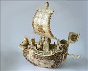 Такарабунэ — корабль сокровищ, на котором плывут семь богов счастья. Япония. XIX век