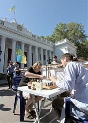 Голубев и Содоль за игрой