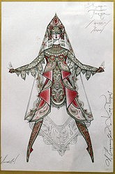 Эскиз костюма Елены Лесниковой
