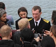 Глава южненского филиала Администрации морских портов Максим Широков на встрече с представителями одесских и киевских СМИ