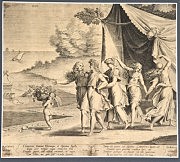 Гисберт ван Вен. «Аполлон и четыре времени года», резцовая гравюра