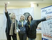 Женский пьедестал почета (слева направо): Елена Соколовская, Дора Дукова, Наталия Бурдейная