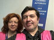 С Екатериной Герцман после утренней смены