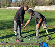 На поле для гольфа