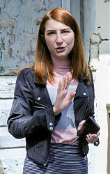 Екскурсію по музею кіно провела Олександра Маринченко