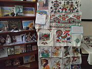 Вишивки Валерії Христової на виставці в міській бібліотеці №7